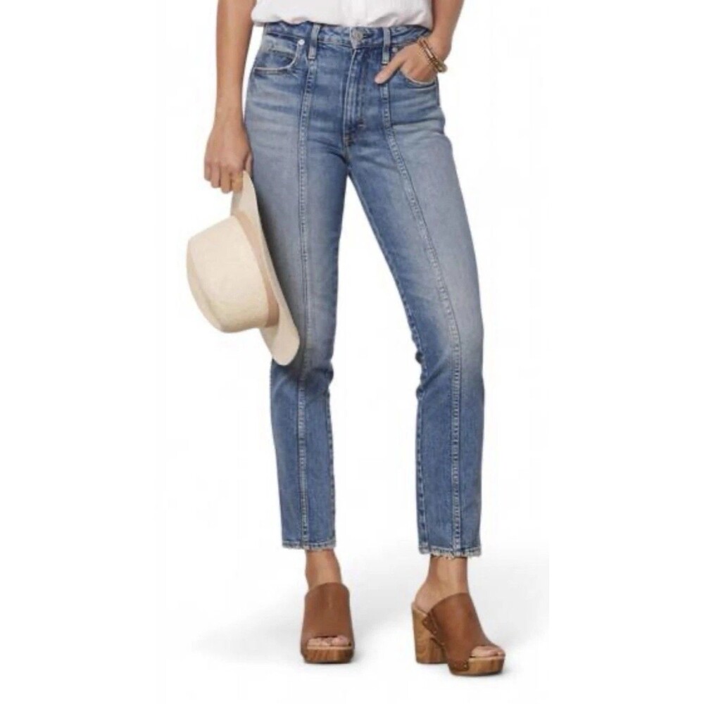 AMO Seamed Chelsea Long Denim Blue Jeans Deeply Women’s Size 23 - NEW WITH TAGS
